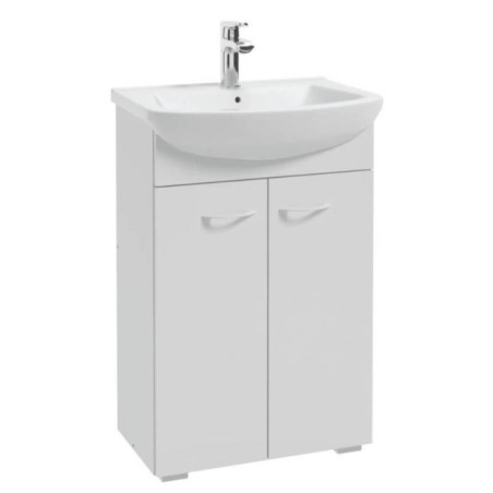 Szafka stojąca z umywalką Defra PIK D55 ktv zestaw biały